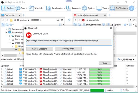 mega enviar archivos.